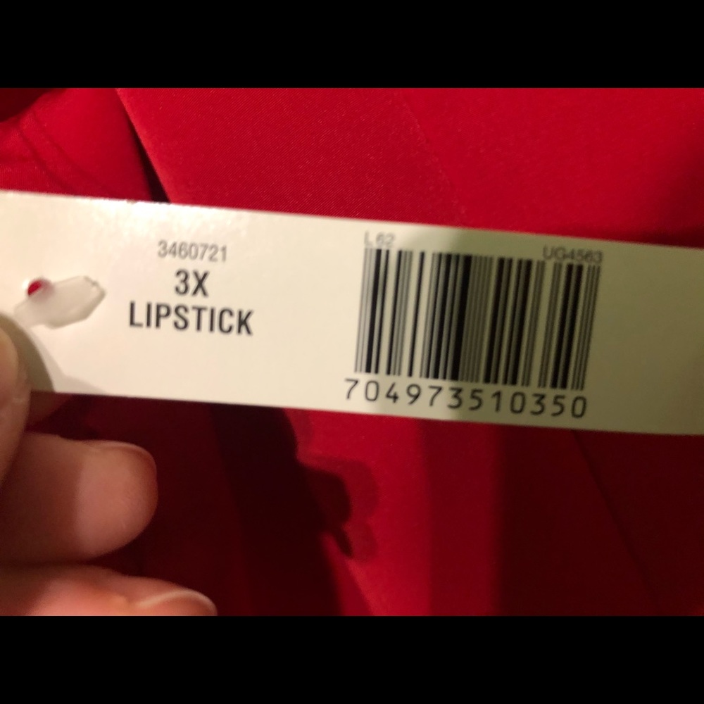 Kim Rogers Red Lipstick Shirt Blouse Top 3X - Picture 6 of 6